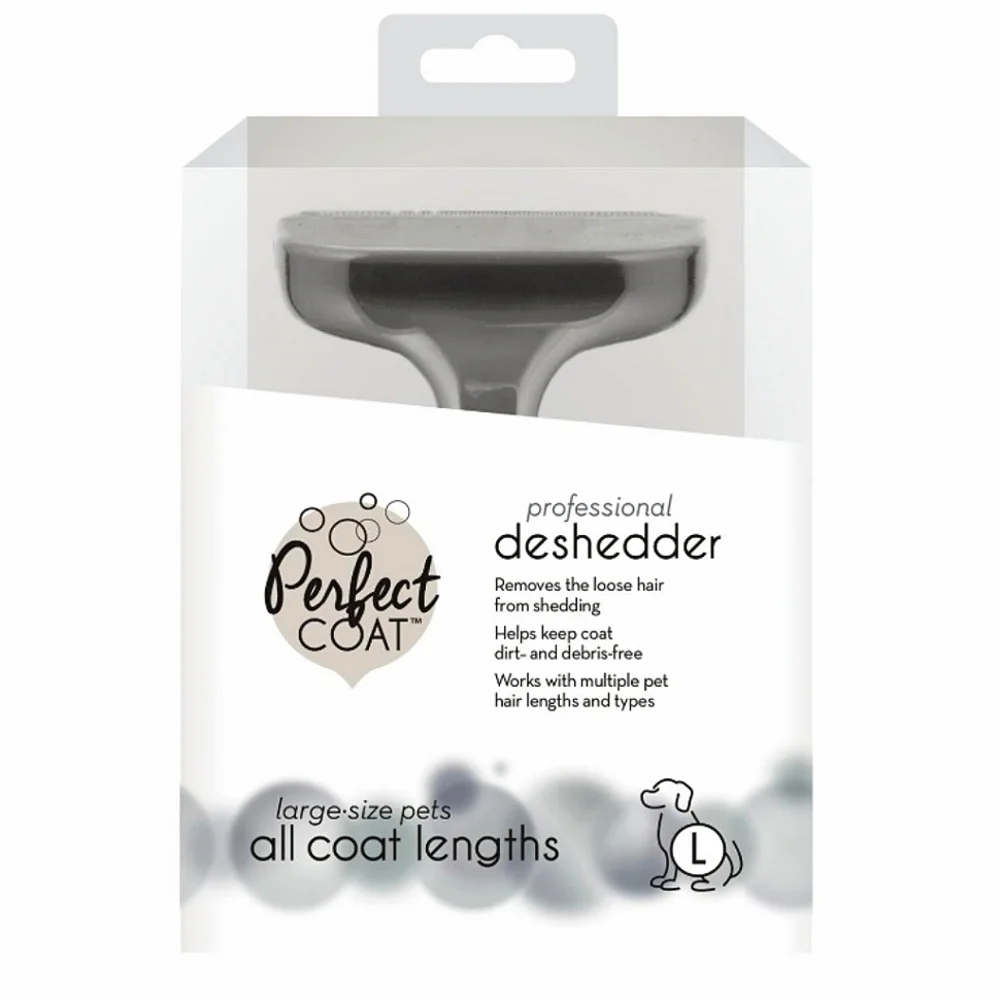 Perfect Coat Pro Pet Deshedder Large All Fur Deshedding Brush Comb Blade Rake L